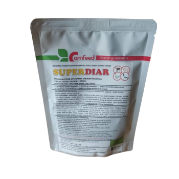 SUPERDIAR zaburzenie trawienia drobiu bydła trzody gołębi Comfeed 100g